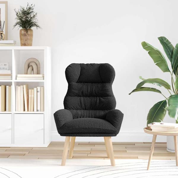 vidaXL Afslappende stol Sort 69 x 74 x 93 cm Stof