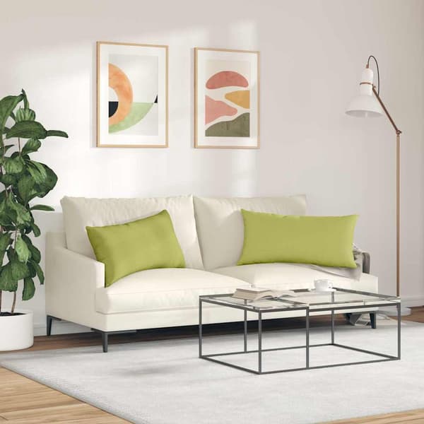 vidaXL Sofapuder 2 pcs Lys grøn 80 x 40 cm Stof