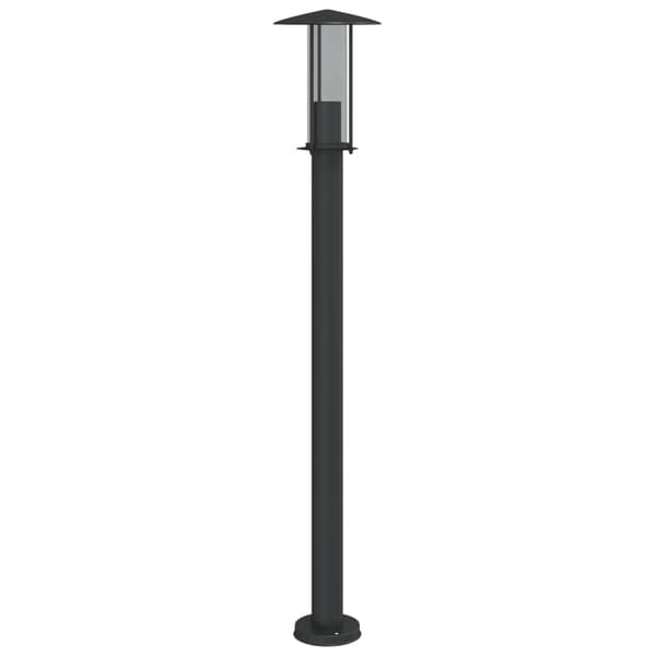 vidaXL udendørs standerlampe 100 cm rustfrit stål sort