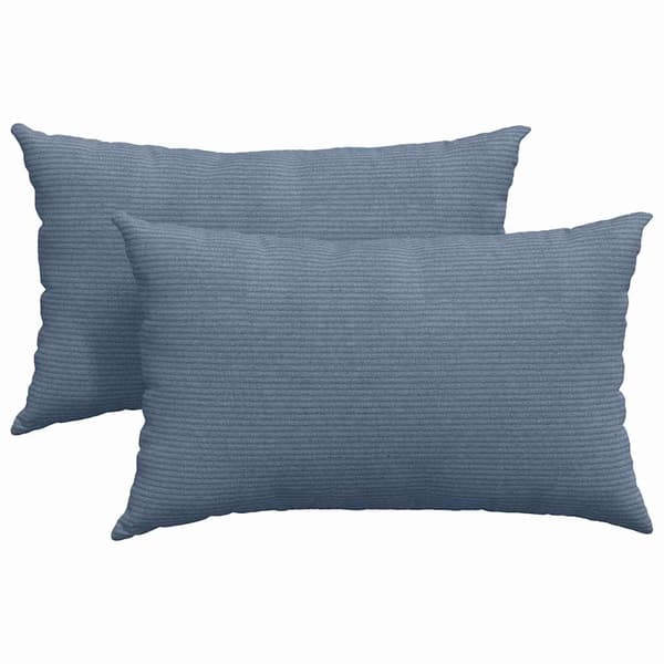 vidaXL Sofapuder 2 pcs Blå 50 x 30 cm Velourstof