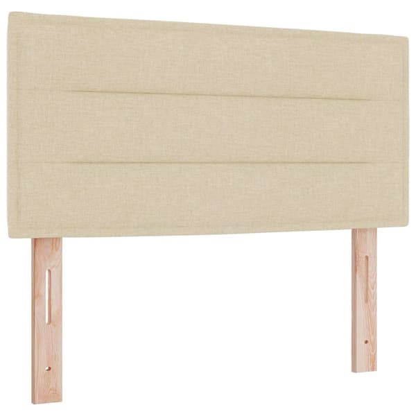 vidaXL Box spring seng med madras Creme 200 x 100 cm Polyester