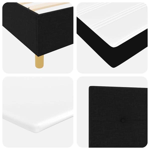 vidaXL Box spring seng med madras Sort 100 x 200 cm Stof