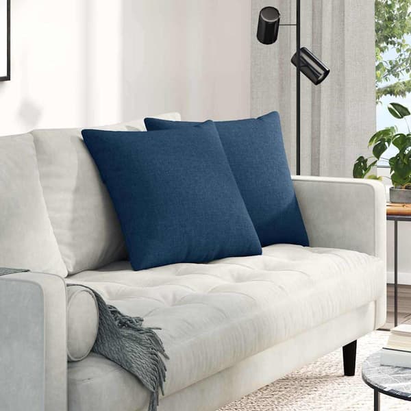 vidaXL Sofapuder 2 pcs Blå 50 x 50 cm Stof