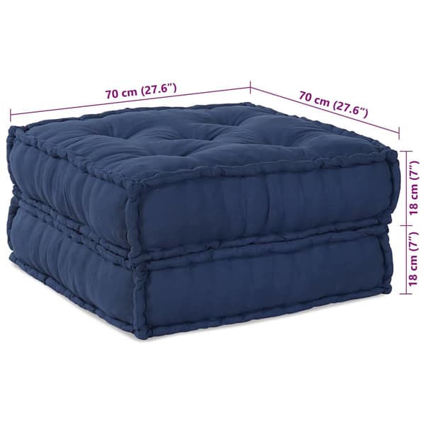 vidaXL Pude 2 pcs Blå 70 x 70 x 36 cm Polyester