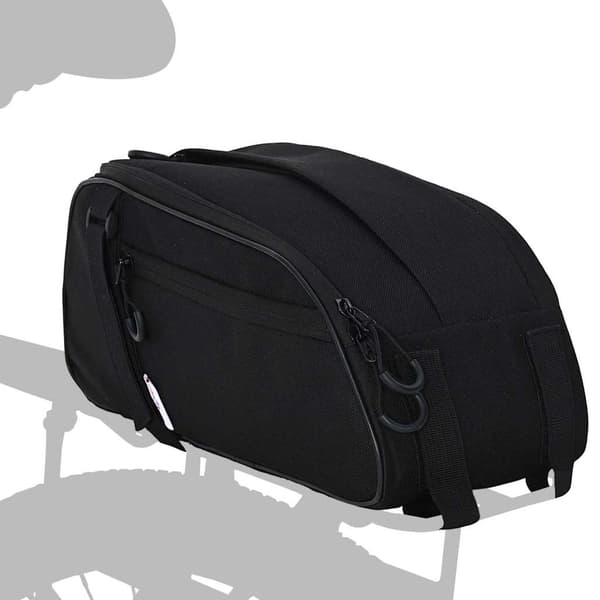 vidaXL Cykeltaske Sort 38 x 16 x 16 cm Polyester