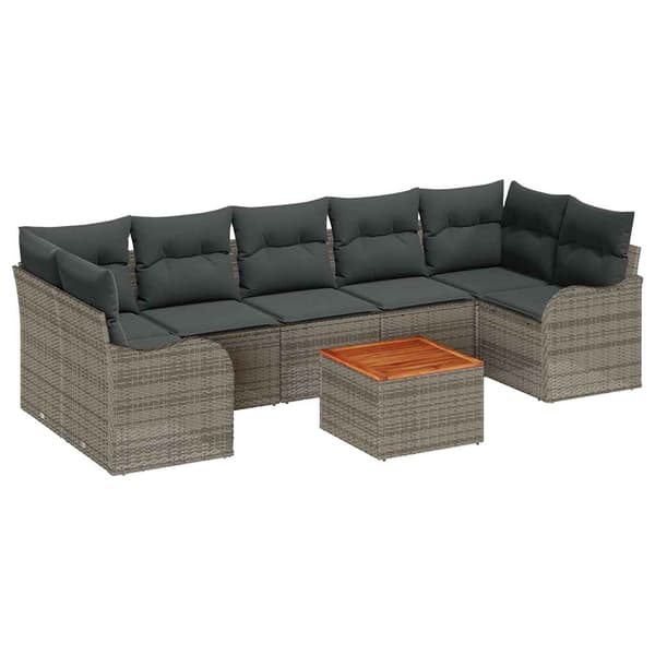 vidaXL Havesofa Sæt 8 pcs Grå