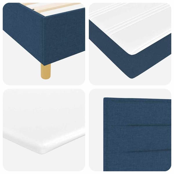 vidaXL Box spring seng med madras Blå 80 x 200 cm Stof