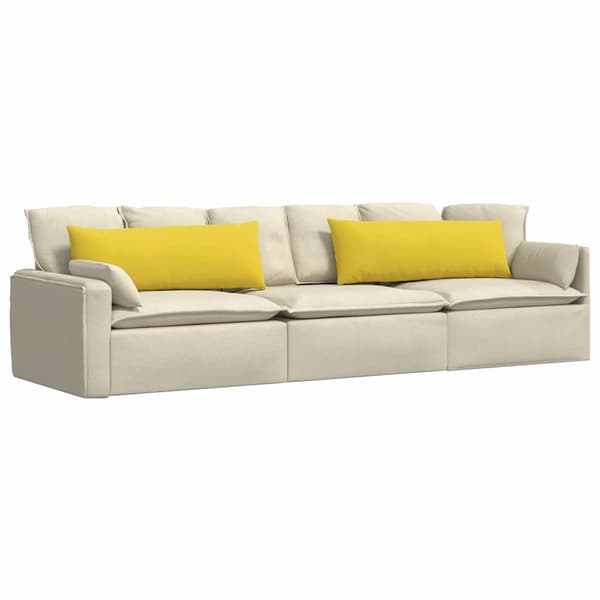 vidaXL Sofapuder 2 pcs Lys Gul 120 x 40 cm Stof