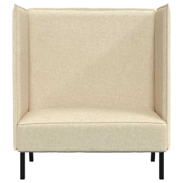 vidaXL Høj ryg sofa 101cm Creme Stof