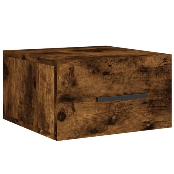 vidaXL væghængte sengeborde 2 stk. 35x35x20 cm røget egetræsfarve