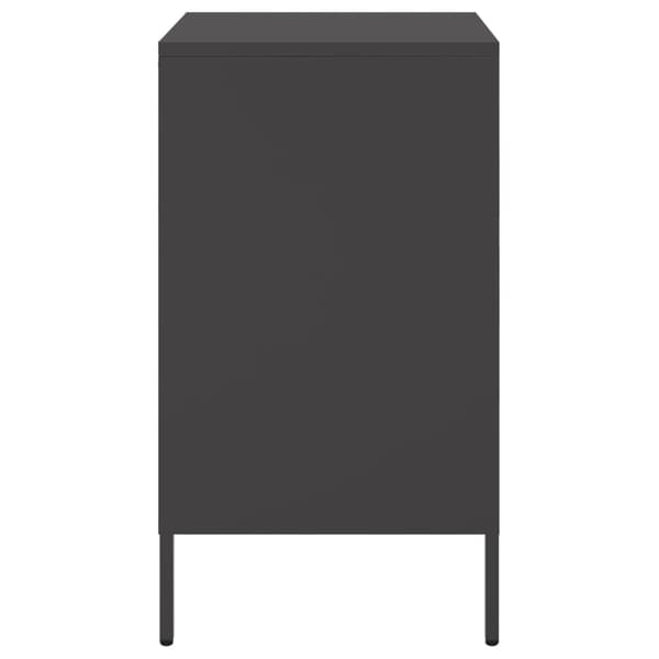 vidaXL sengeborde 2 stk. 36x39x68 cm stål sort