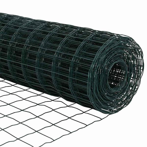 vidaXL Hegn med post Grøn 1,5 x 10 m Stål