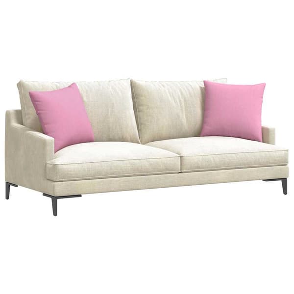 vidaXL Sofapuder 2 pcs Lyserød 45 x 45 cm Stof