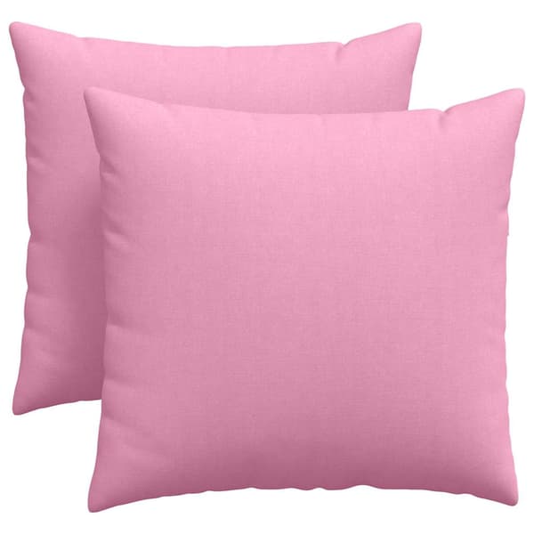 vidaXL Sofapuder 2 pcs Lyserød 45 x 45 cm Stof