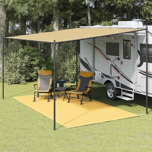 vidaXL telttæppe 200x400 cm beige