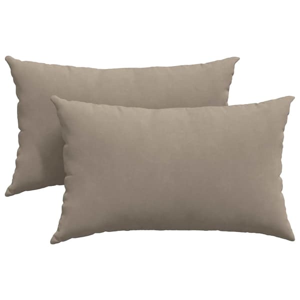 vidaXL Sofapuder 2 pcs Gråbrun 50 x 30 cm Stof
