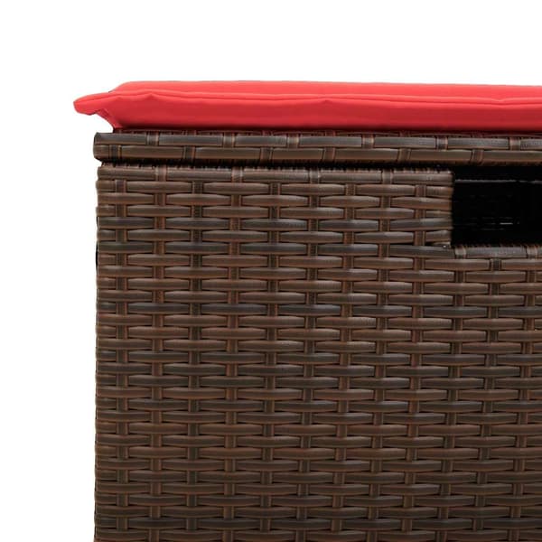 vidaXL sofasæt til haven 6 dele med hynder polyrattan brun