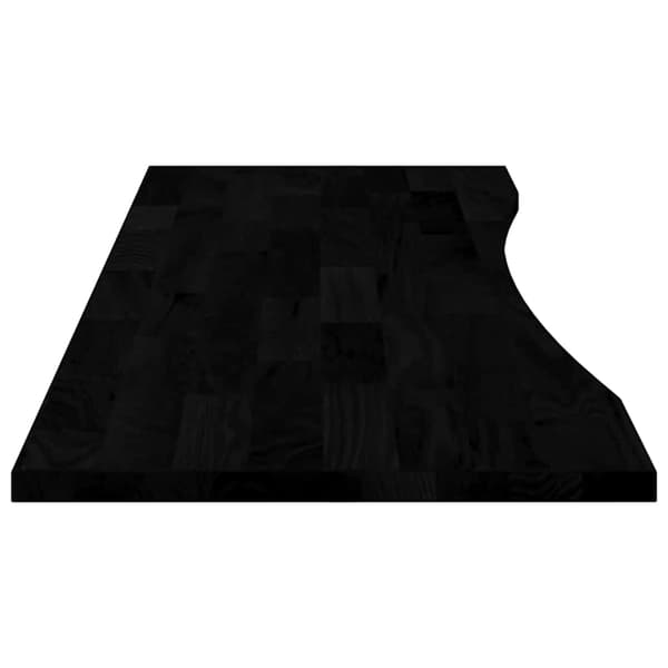 vidaXL bordplade 160x50x2,5 cm massivt egetræ rektangulær mørkebrun