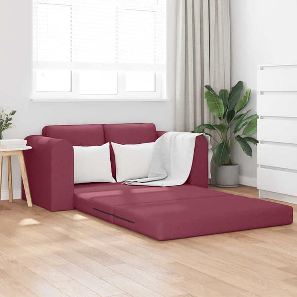 vidaXL Sovesofa 60cm Vinrød Stof