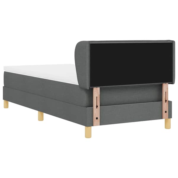 vidaXL Box spring seng med madras Mørkegrå 100 x 200 cm Stof