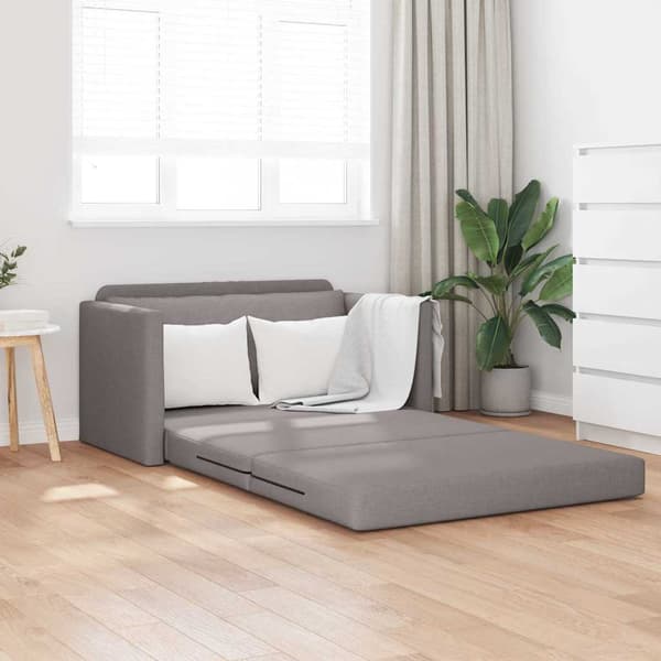 vidaXL Sovesofa 110cm Gråbrun Stof