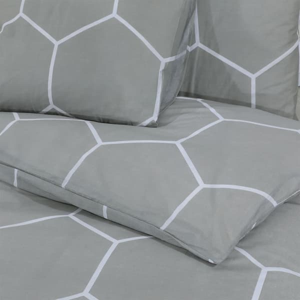 vidaXL sengetøj 260x220 cm bomuld grå