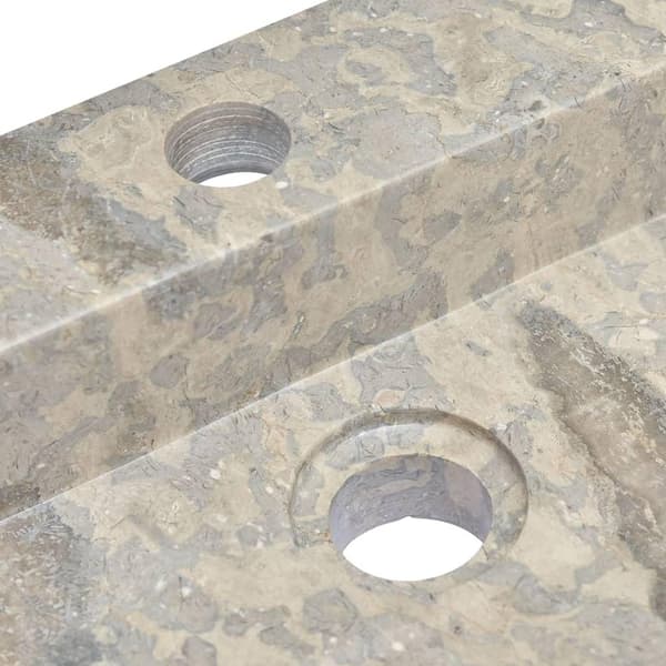 vidaXL håndvask 58x39x10 cm marmor grå