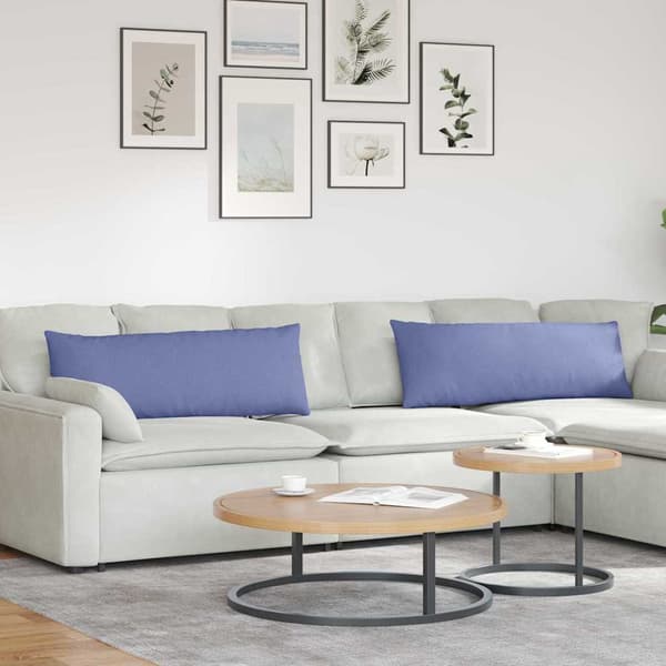 vidaXL Sofapuder 2 pcs Jeans blå 120 x 40 cm Stof