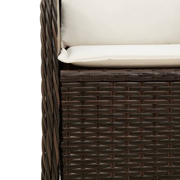 vidaXL Havebænk Brun polyrattan