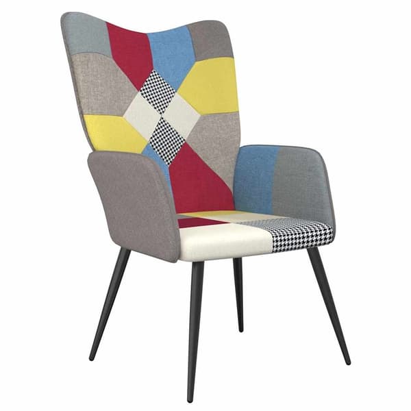 vidaXL lænestol stof patchwork