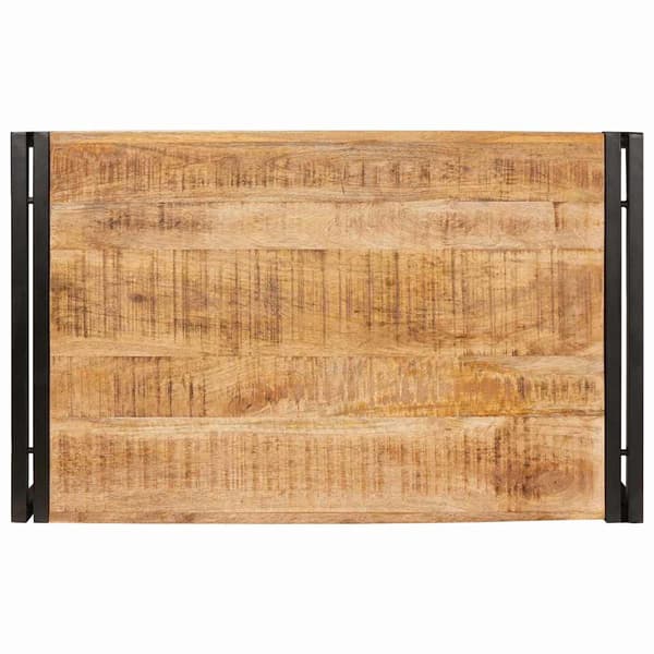 vidaXL Badeværelseshylde Brun 80 x 50 x 23 cm Solid Ru raw mango træ