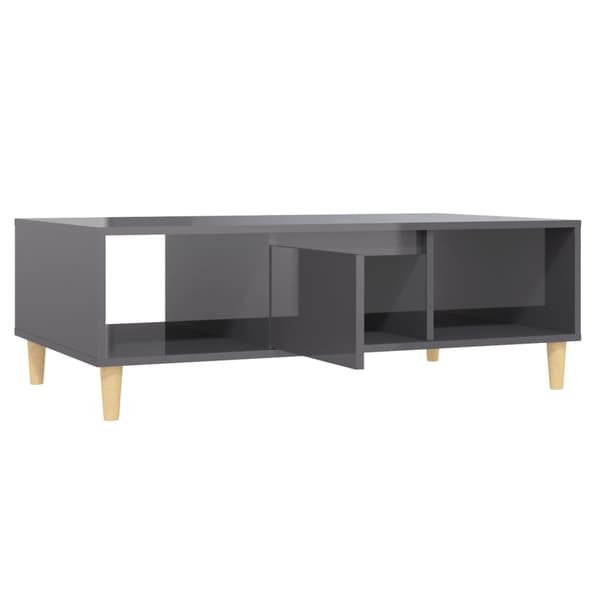 vidaXL sofabord 103,5x60x35 cm spånplade grå højglans