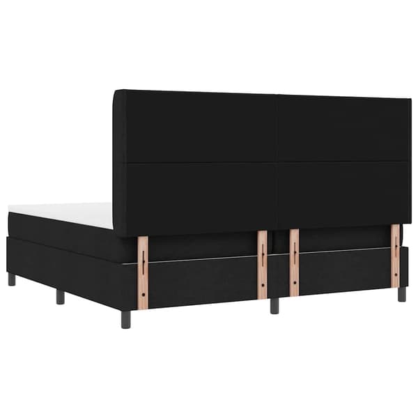 vidaXL Box spring seng med madras Sort 200 x 200 cm Stof