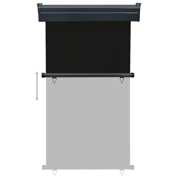 vidaXL sidemarkise til altan 105x250 cm sort