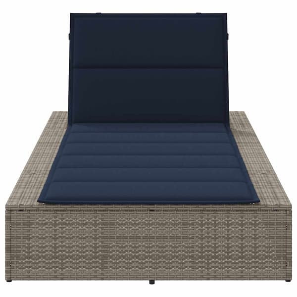 vidaXL solseng med flydende hynde polyrattan grå