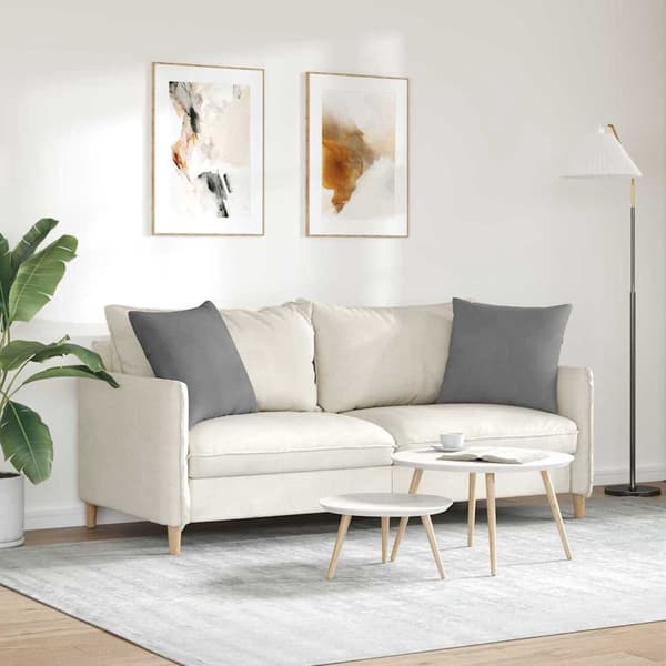 vidaXL Sofapuder 2 pcs Mørkegrå 50 x 50 cm Stof