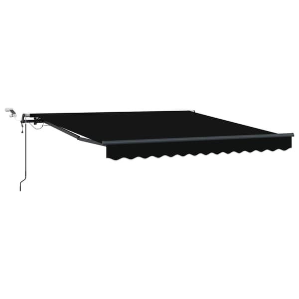 vidaXL Markisedug medfølger Sort 350 x 250 cm Polyester