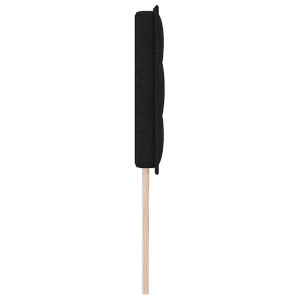vidaXL Hovedgærde Sort 200 cm Stof