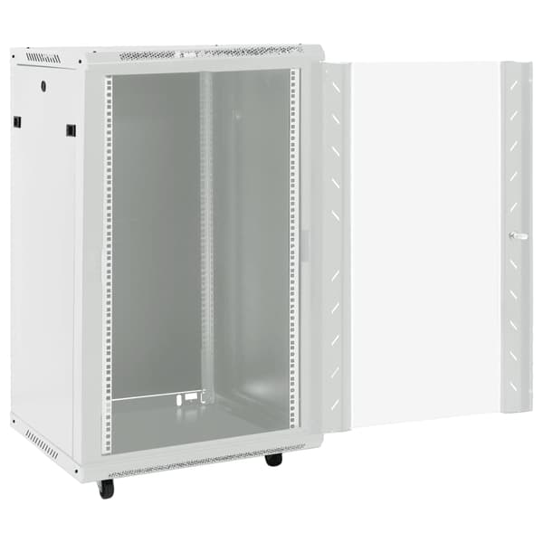 vidaXL 18U Verkkolaitekaappi 19" IP20 harmaa 60x60x100 cm