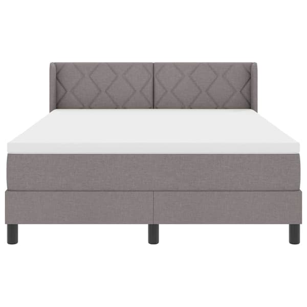 vidaXL Box spring seng med madras Gråbrun 200 x 160 cm Polyester