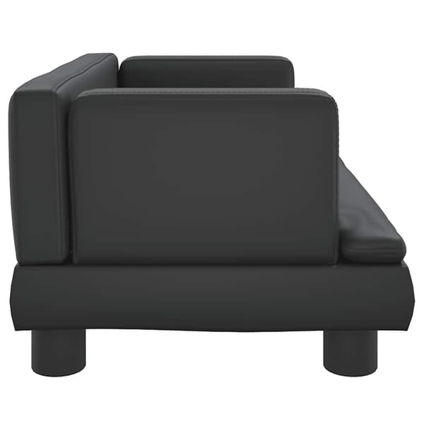 vidaXL sofa til børn 60x40x30 cm kunstlæder sort