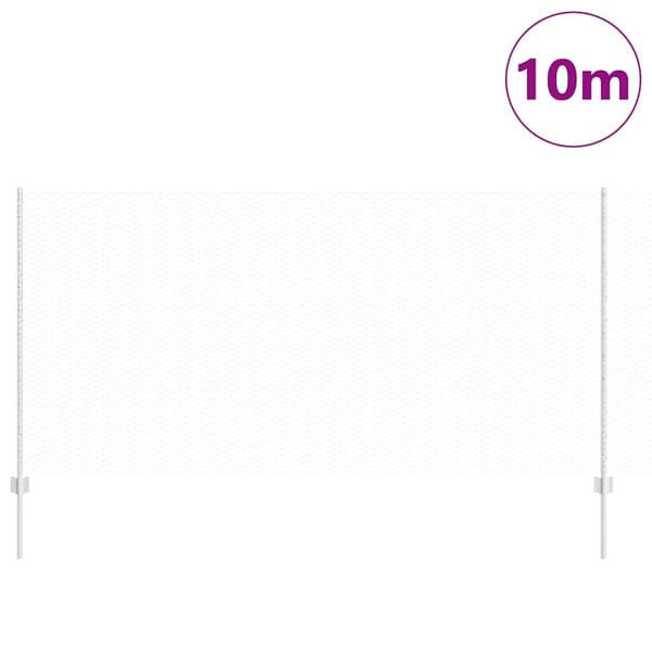 vidaXL Hegn med post Sølv 1,2 x 10 m Stål