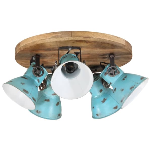 vidaXL loftlampe 25 W 35x35x25 cm E27 rustik blå