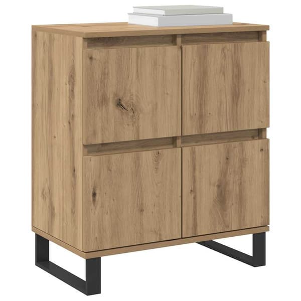 vidaXL Sideboard 3 pcs Artisan Egetræ 60 x 35 x 70 cm