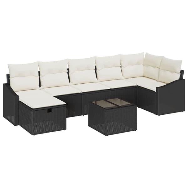 vidaXL Sofa Sæt med pude 7 pcs polyrattan