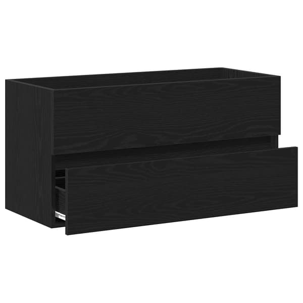 vidaXL underskab 90x38,5x45 cm konstrueret træ sort egetræ