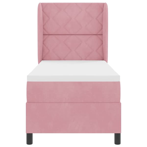 vidaXL Box spring seng med madras Lyserød 200 x 80 cm Polyester