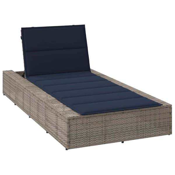 vidaXL solseng med flydende hynde polyrattan grå