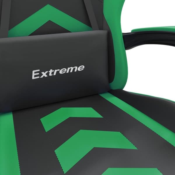 vidaXL gamingstol kunstlæder sort og grøn