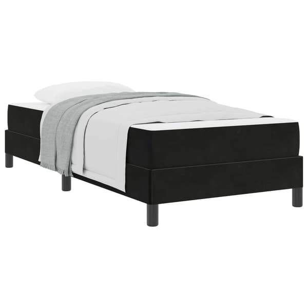vidaXL Box spring seng med madras Sort 90 x 190 cm Stof